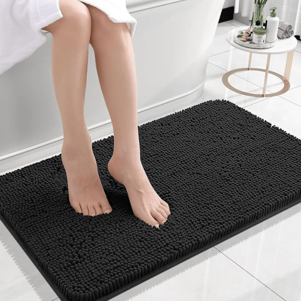 COMFÉRA – Tappetino da Bagno Ultra-Morbido Antiscivolo in Chenille per Uso Quotidiano