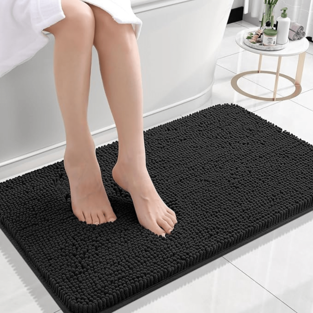 COMFÉRA – Tappetino da Bagno Ultra-Morbido Antiscivolo in Chenille per Uso Quotidiano