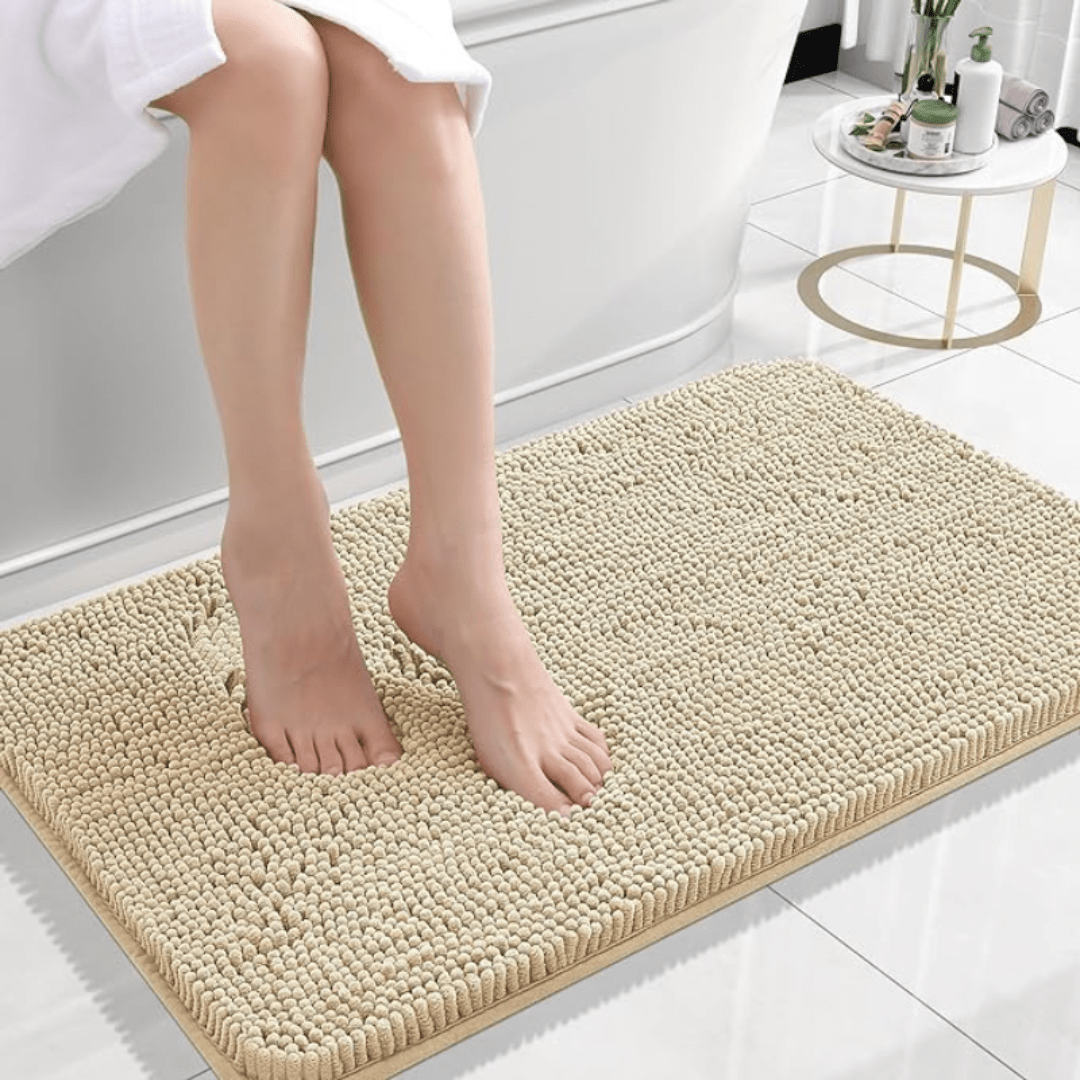 COMFÉRA – Tappetino da Bagno Ultra-Morbido Antiscivolo in Chenille per Uso Quotidiano