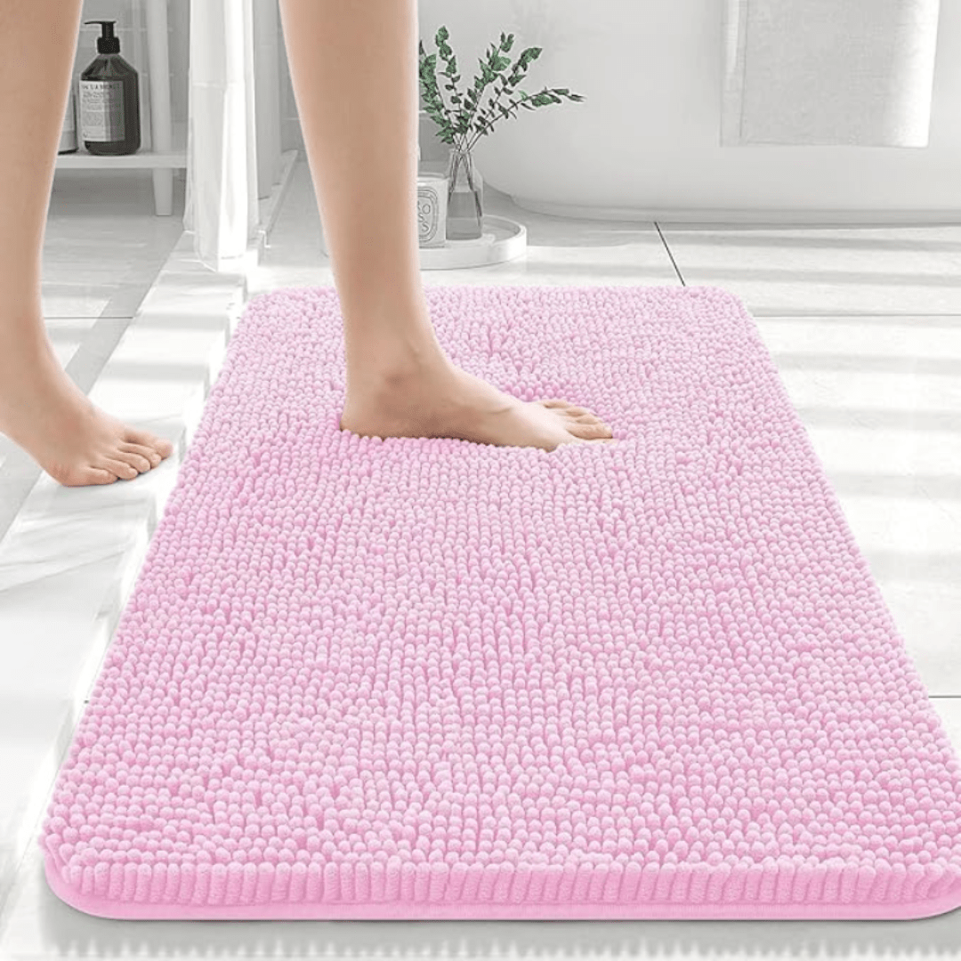 COMFÉRA – Tappetino da Bagno Ultra-Morbido Antiscivolo in Chenille per Uso Quotidiano