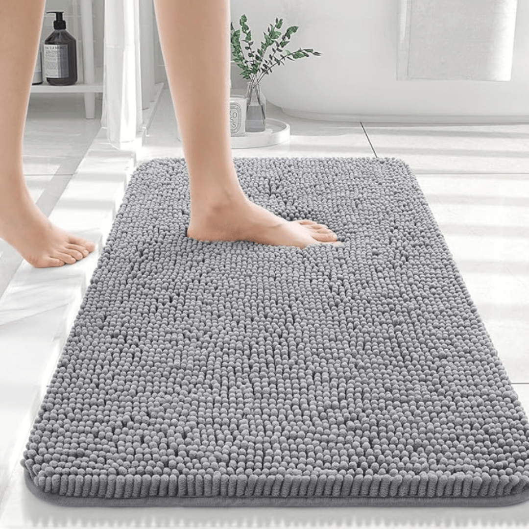 COMFÉRA – Tappetino da Bagno Ultra-Morbido Antiscivolo in Chenille per Uso Quotidiano