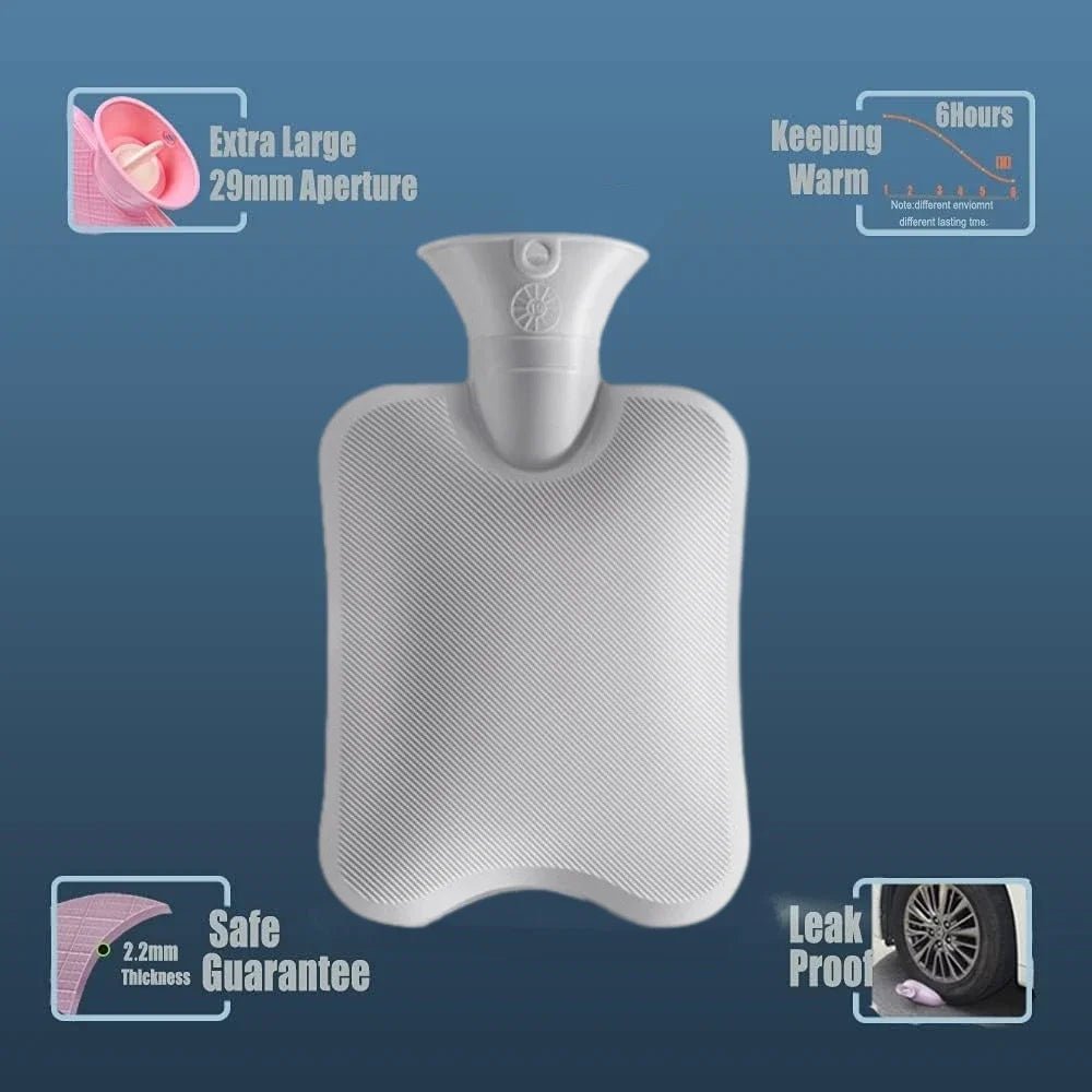 COMFORTH – Bottiglia d'Acqua Calda 2L con Copertura Morbida per Dolori Muscolari e alla Schiena