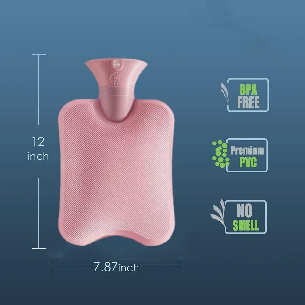 COMFORTH – Bottiglia d'Acqua Calda 2L con Copertura Morbida per Dolori Muscolari e alla Schiena