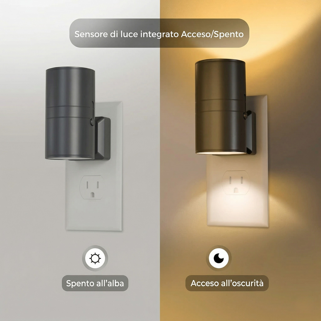 Lampada da Parete con Presa Sensore e Luminosità Regolabile Design Moderno