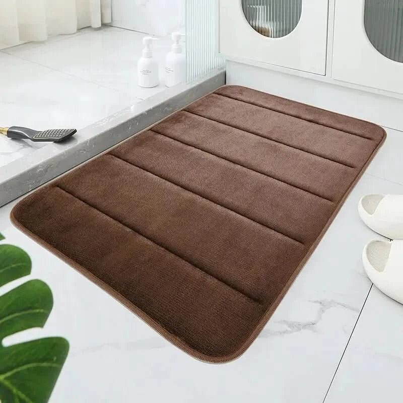 TAPPETO IN VELLUTO CORALLO – Tappeto Morbido per Bagno con Design Antiscivolo per Comfort e Sicurezza
