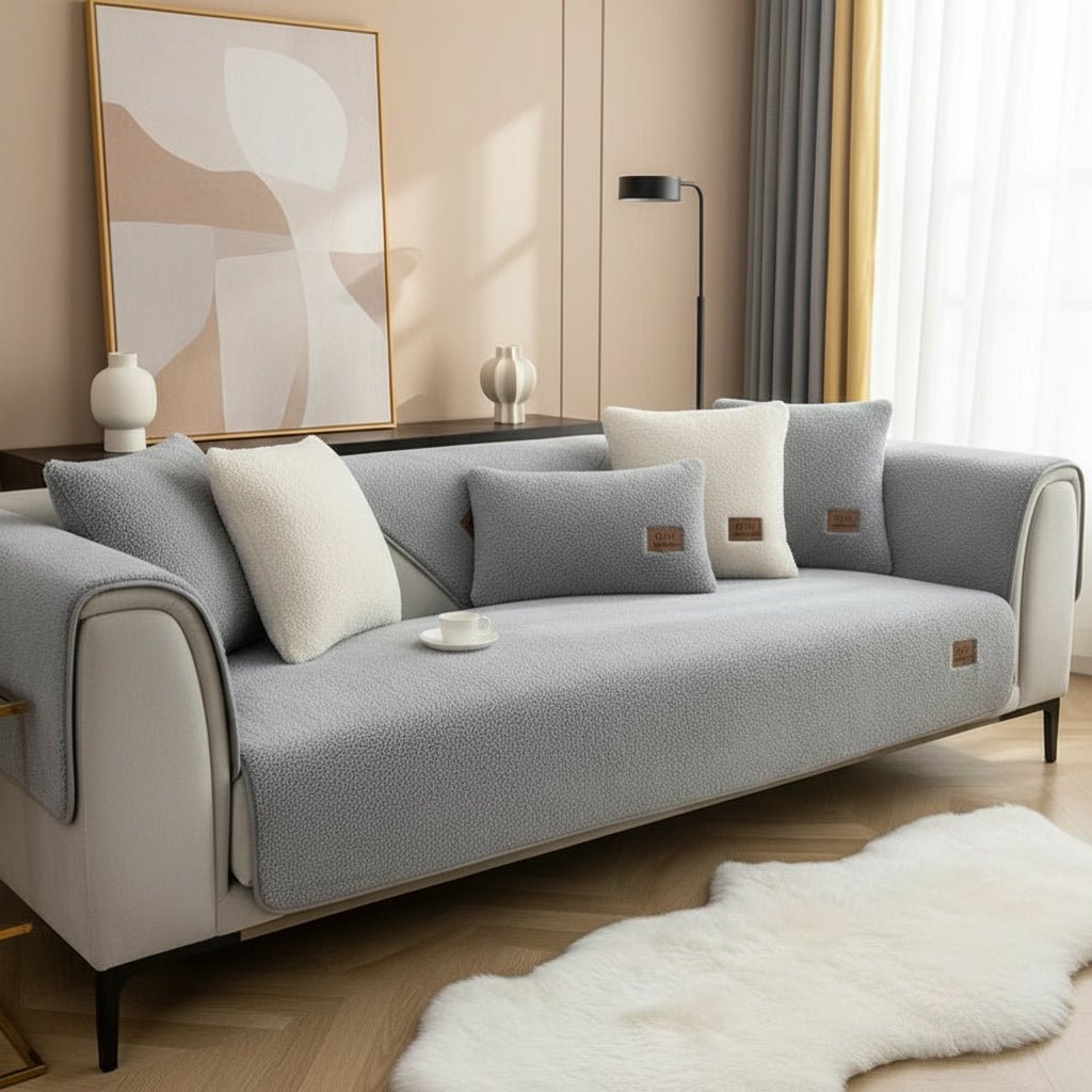 COZYSHEAR – copertura per divano in morbida lana d'agnello per calore e protezione