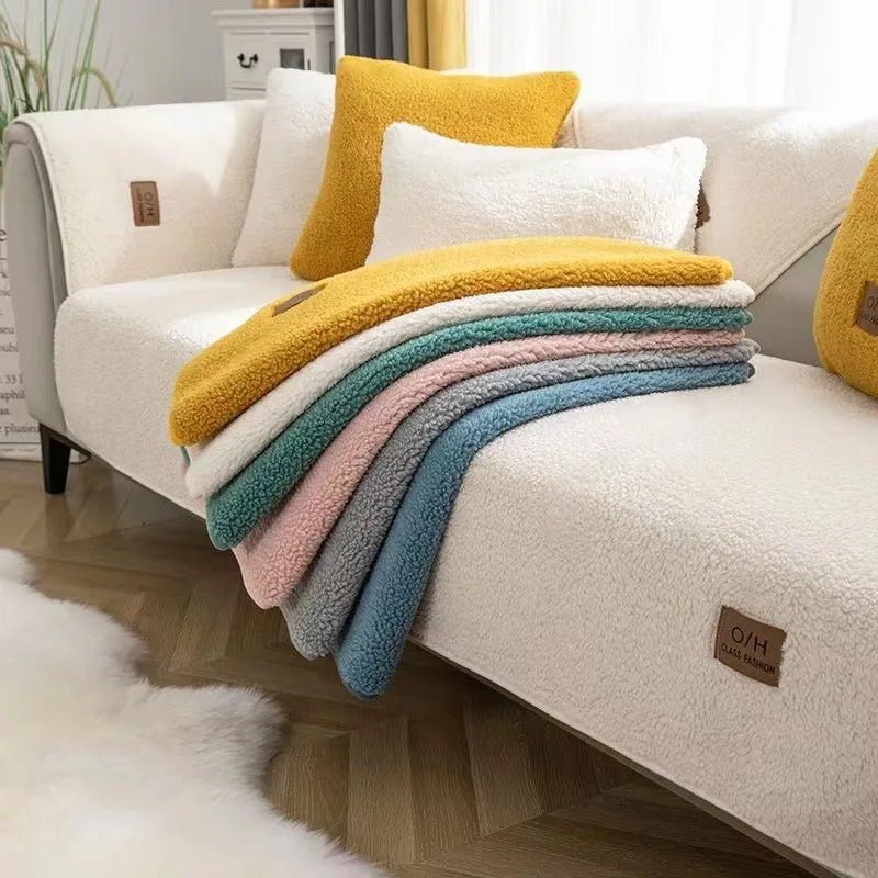 COZYSHEAR – copertura per divano in morbida lana d'agnello per calore e protezione