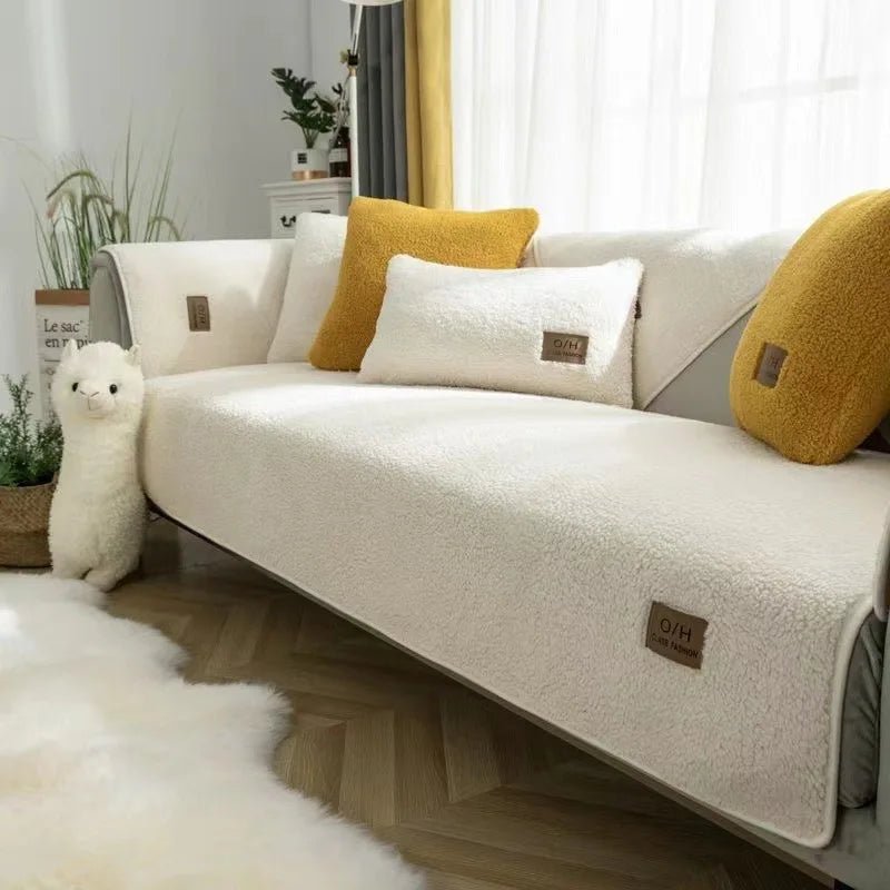 COZYSHEAR – copertura per divano in morbida lana d'agnello per calore e protezione