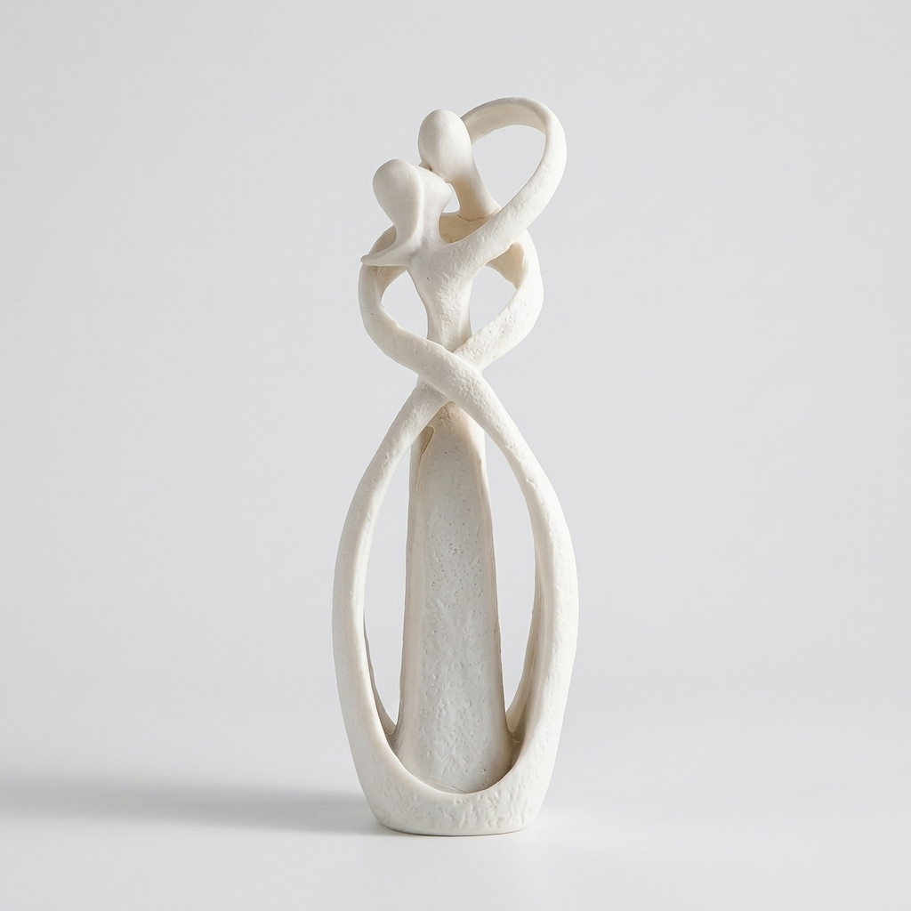 Statua Decorativa Coppia Astratta Moderna Idea Regalo Romantica