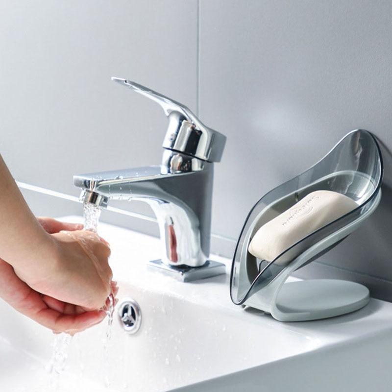 Portasapone a forma di foglia creativa per vasca, portasapone per doccia