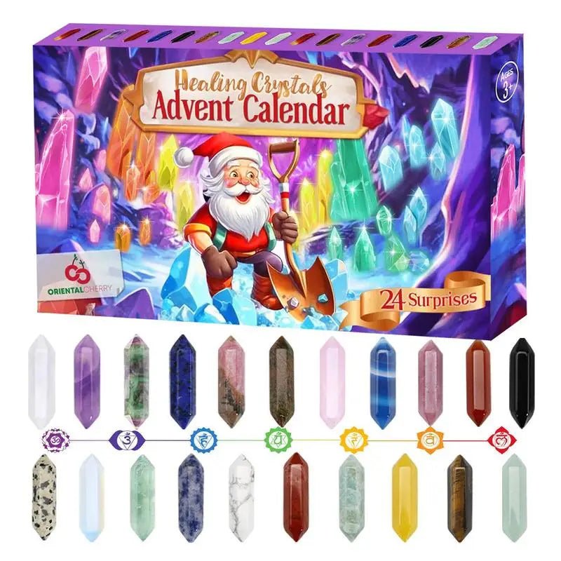 Calendario dell'Avvento di Cristallo – 24 Giorni con Cristalli Unici
