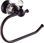 Portarotolo in Cristallo in Ottone Massiccio Accessorio per Bagno