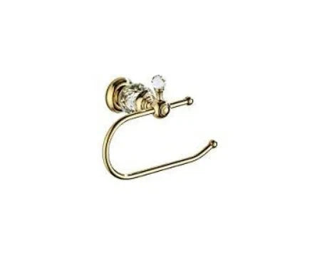 Portarotolo in Cristallo in Ottone Massiccio Accessorio per Bagno