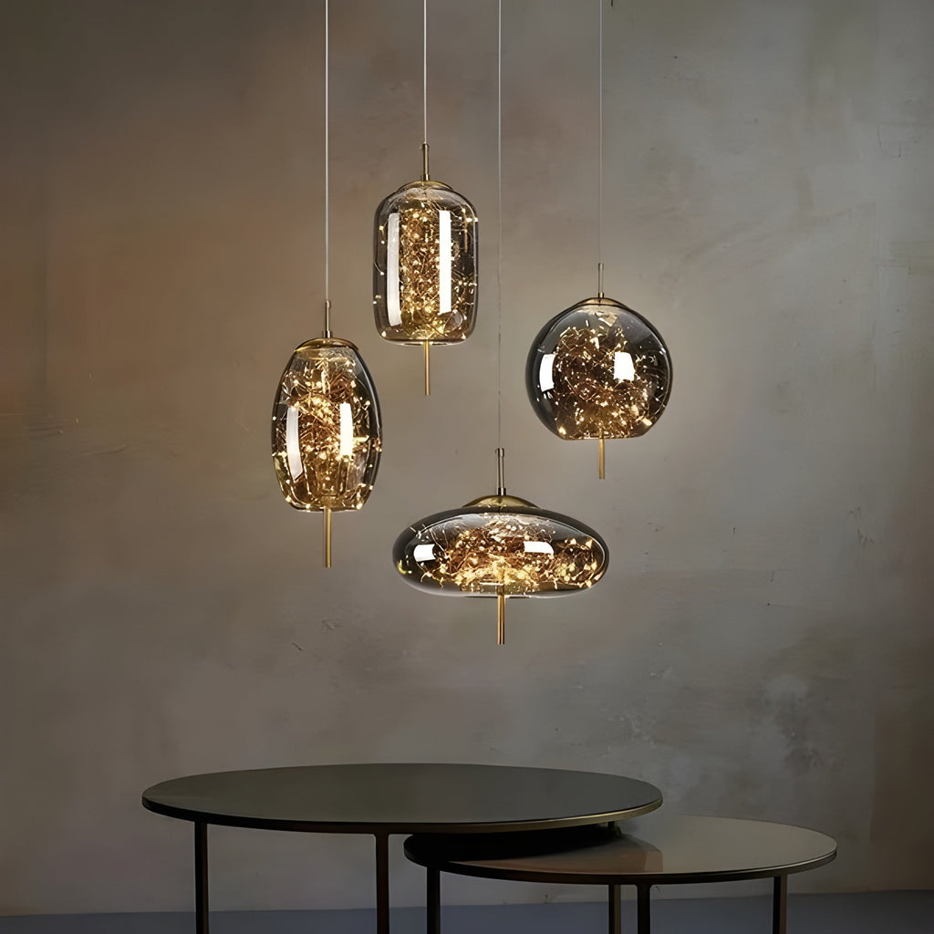 CrystalBeam Light - Moderna lampada a sospensione LED Stelle