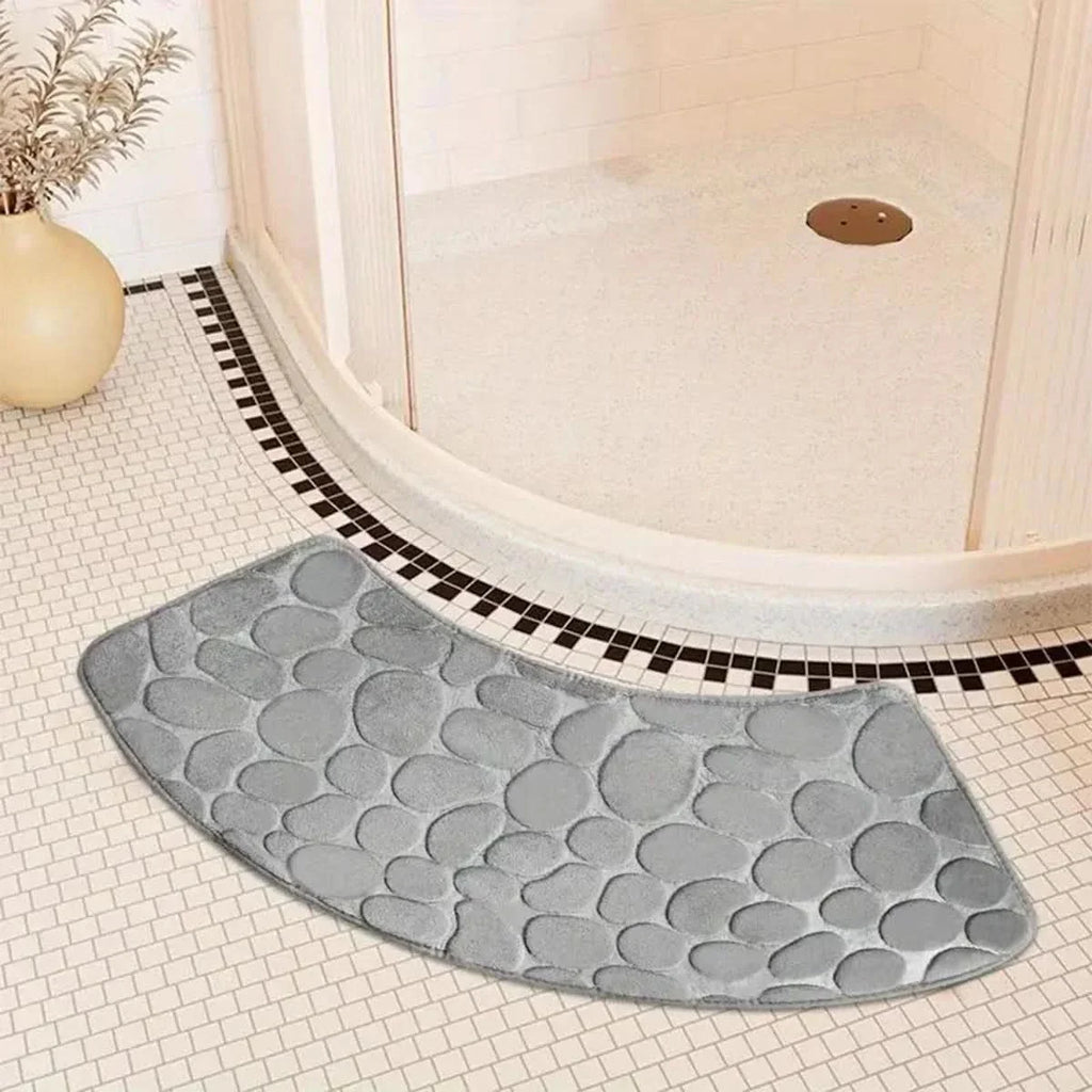 Tappetino da Bagno Curvo - Tappetino Assorbente Spesso Antiscivolo per la Sicurezza del Bagno