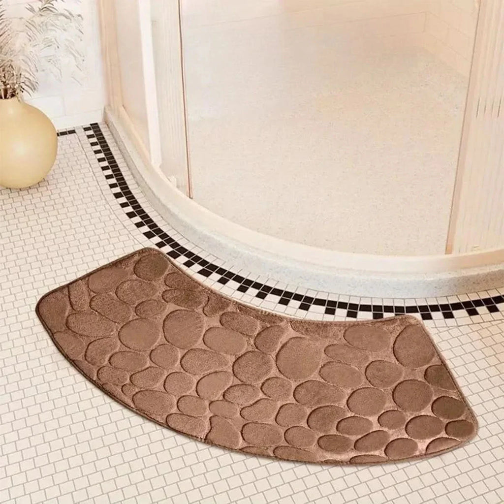 Tappetino da Bagno Curvo - Tappetino Assorbente Spesso Antiscivolo per la Sicurezza del Bagno