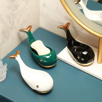 Carinita Balena Ceramica Porta Sapone Scolante Ripiani Semplice Porta Sapone per Casa
