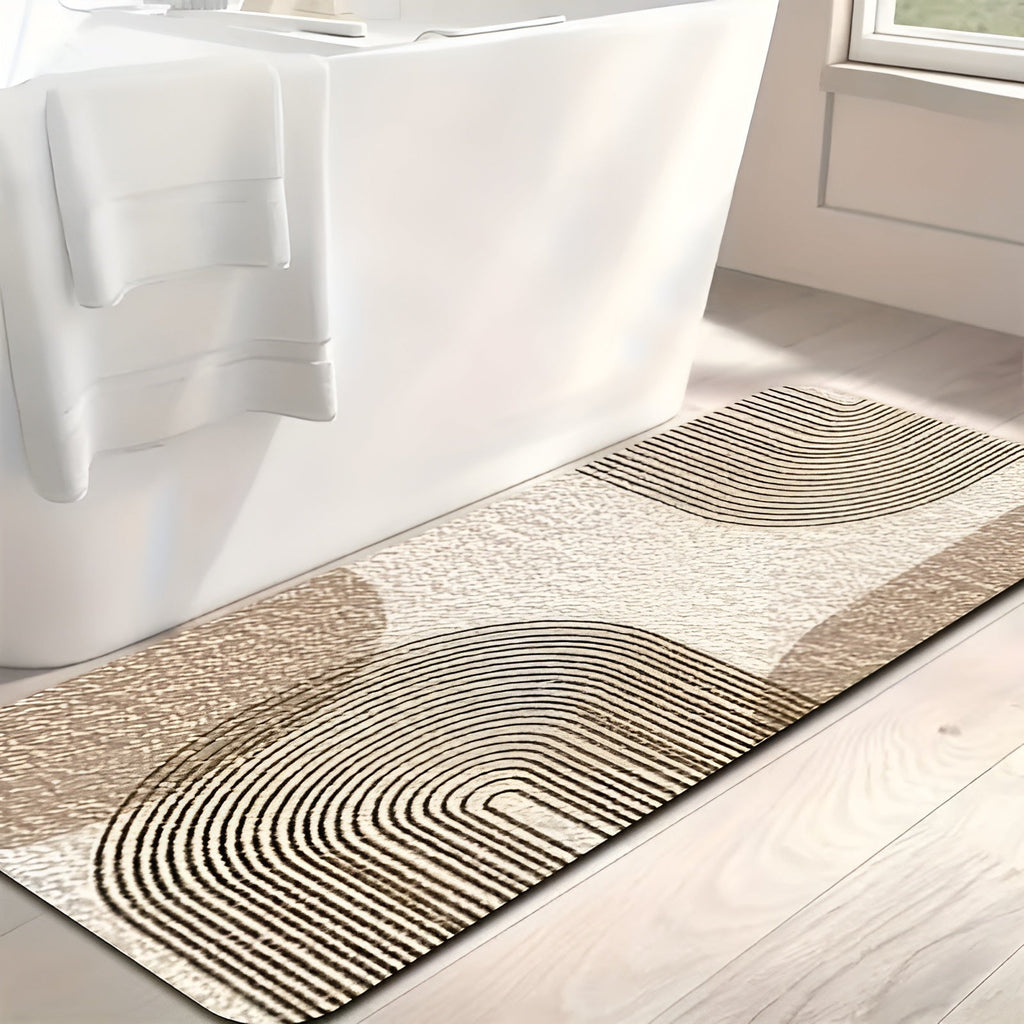 Set di Tappetini per Bagno 4 Pezzi – Moderno e Antiscivolo | Morbidi Tappetini per WC e Coprisedile per una Decorazione Elegante del Bagno