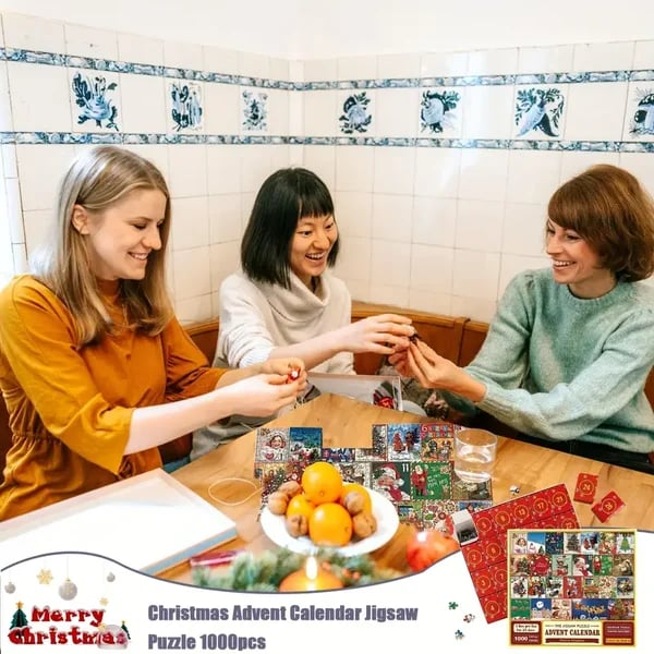 PuzzleJoy Calendario dell'Avvento Puzzle | Unico puzzle da 1000 pezzi per divertimento quotidiano!