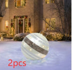 Palla di Natale Gonfiabile 60 cm – Decorazione Natalizia in PVC Resistente alle Intemperie per Esterni