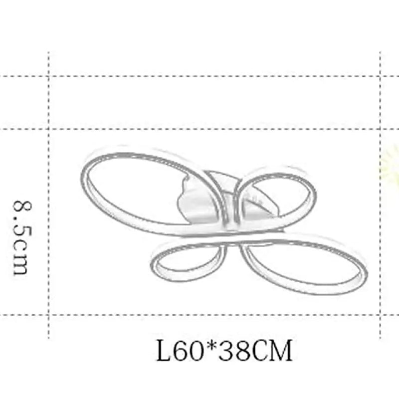 Brisa Moderno LED Multi Anelli Plafoniera, Marrone/Bianco