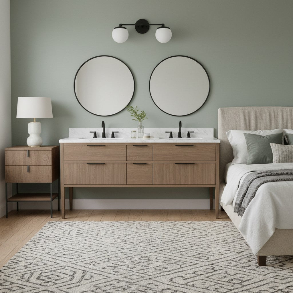 Applique da Bagno in Vetro Latte e Ottone