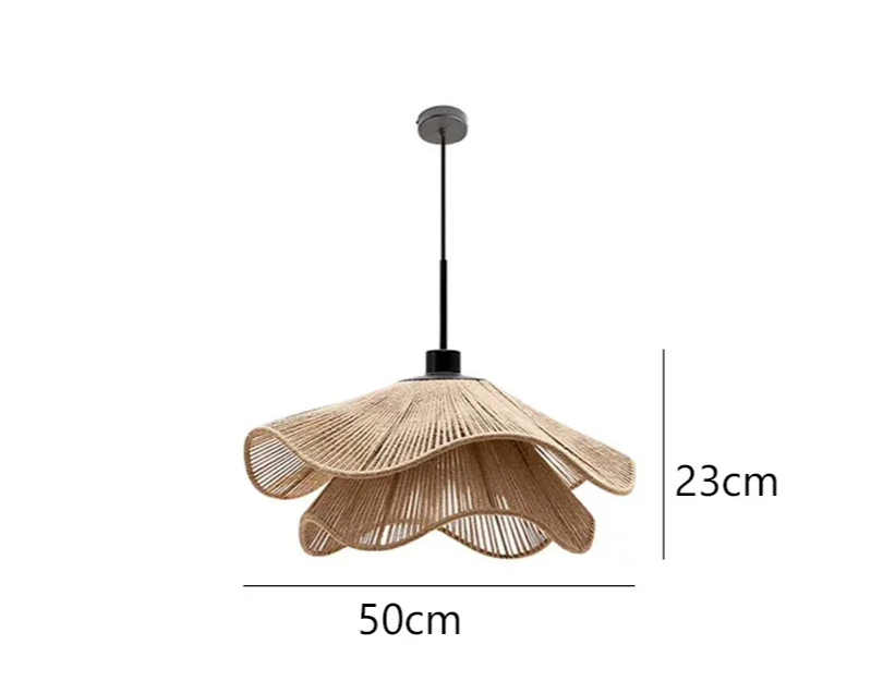 WabiRope Aura: Lampada a Sospensione in Canapa Wabi Sabi Scandinava