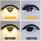 Lampada da Parete LED Impermeabile Elvon Nordic Arc, Nera