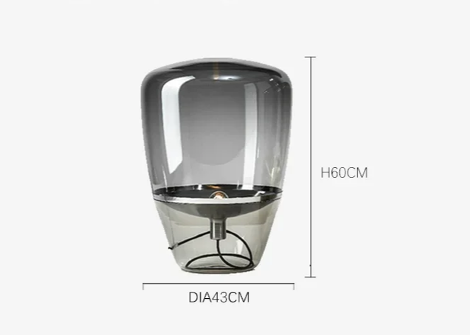 AuroraGlow – Lampada da Tavolo in Vetro LED Design Scandinavo
