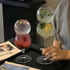 Set di 2 Bicchieri in Vetro a Forma di Sfera – Eleganti e Decorativi | Perfetti per la Casa e Occasioni Speciali