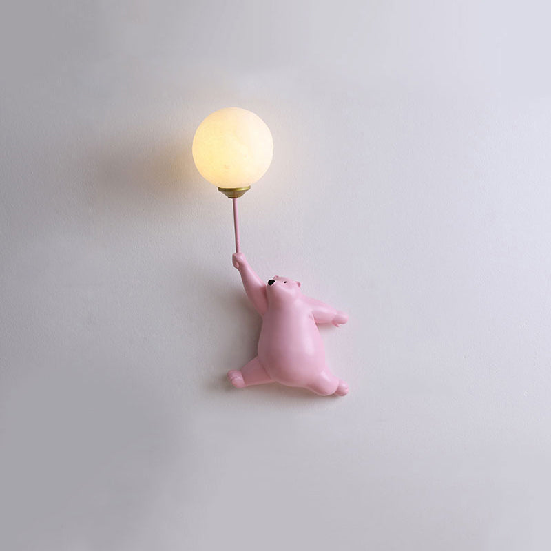 Lampada da Parete a Forma di Orso con Palloncino