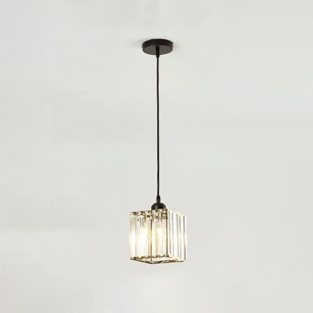 Lampadario a Cluster con Paralumi in Vetro Cilindrico