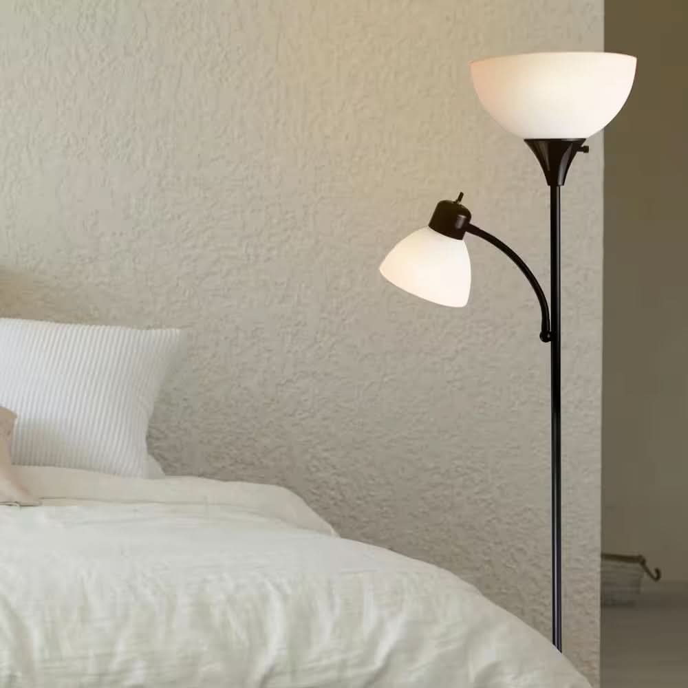 Lampada da Terra LED con Due Fonti di Luce – Lampada da Terra con Luce di Lettura