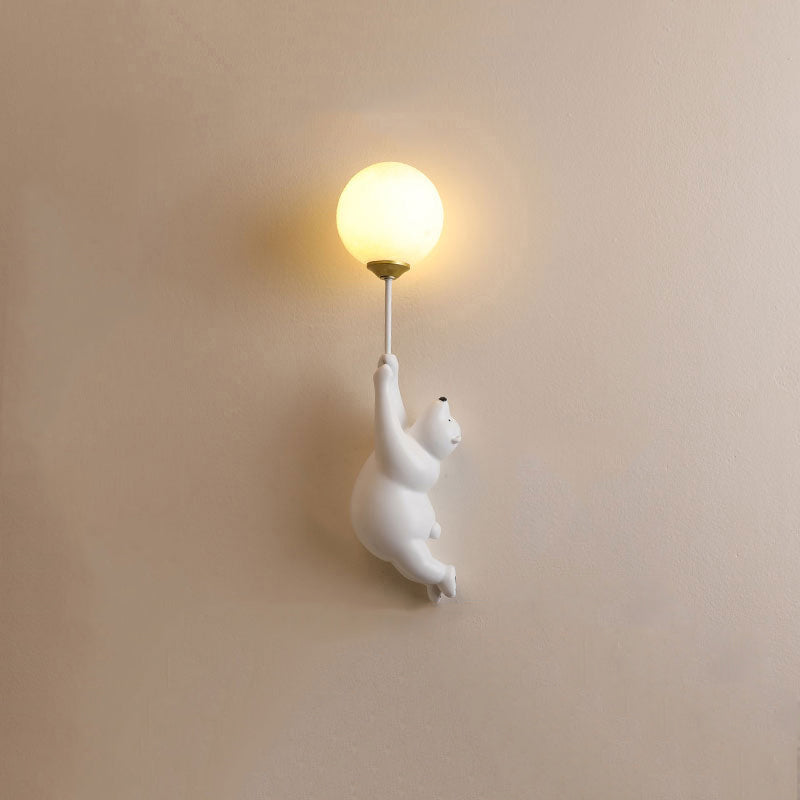 Lampada da Parete Orso Carina Luce a Palloncino Decorativa per Stanza Bambini