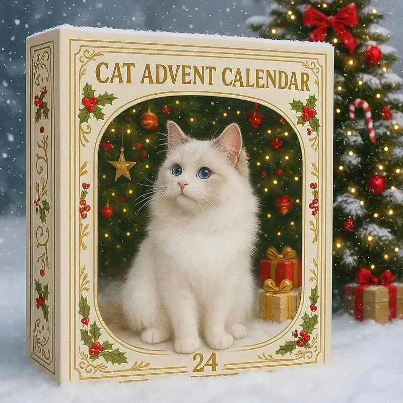 Calendario dell'Avvento con 24 gatti felici - 2026
