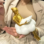 OCS - Scultura Donna su Nuvola - Opera d'Arte in Resina
