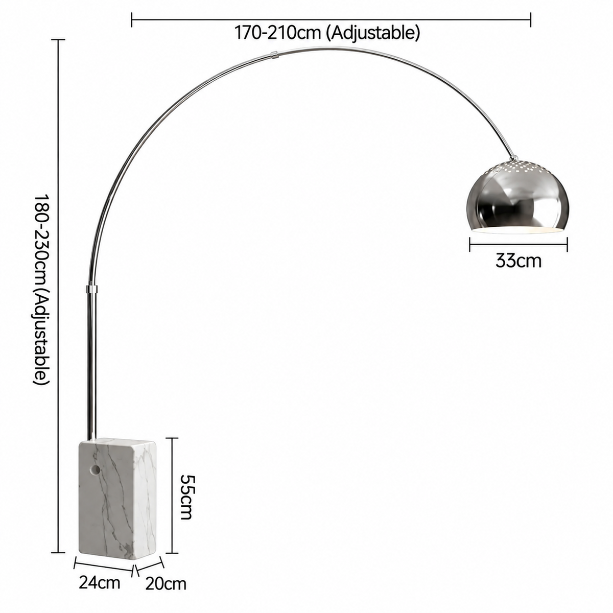 Lampada da Terra Arco Italiana – Design Moderno per il Soggiorno