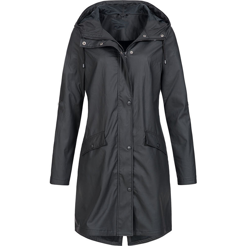 Giacca da Donna Impermeabile con Cappuccio – Giacca Autunnale Impermeabile