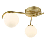 Dar Orlena 3 Luci Flush Oro Satinato e Vetro Opale