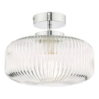 Dar Riva Flush Lampada da Soffitto per Bagno in Cromo Lucido IP44