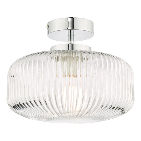 Dar Riva Flush Lampada da Soffitto per Bagno in Cromo Lucido IP44