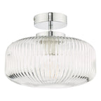 Dar Riva Flush Lampada da Soffitto per Bagno in Cromo Lucido IP44