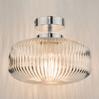 Dar Riva Flush Lampada da Soffitto per Bagno in Cromo Lucido IP44