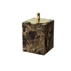 Accessori per Bagno in Marmo Naturale Scuro Dispenser di Lusso per Bagno