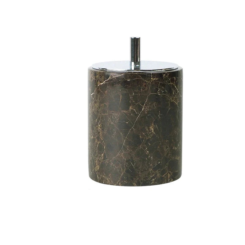 Accessori per Bagno in Marmo Naturale Scuro Dispenser di Lusso per Bagno