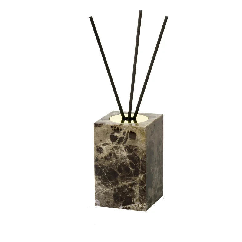 Accessori per Bagno in Marmo Naturale Scuro Dispenser di Lusso per Bagno