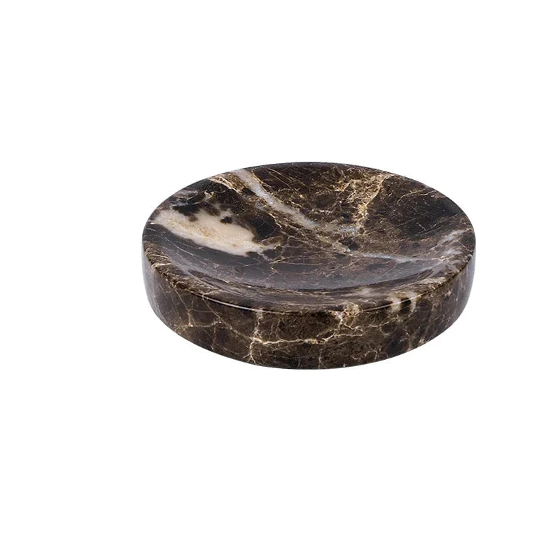 Accessori per Bagno in Marmo Naturale Scuro Dispenser di Lusso per Bagno