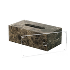 Accessori per Bagno in Marmo Naturale Scuro Dispenser di Lusso per Bagno