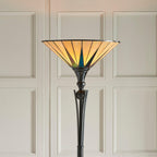Lampada da Terra Tiffany Dark Star Uplighter Interiors 1900