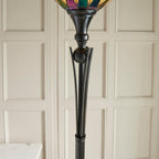 Lampada da Terra Tiffany Dark Star Uplighter Interiors 1900